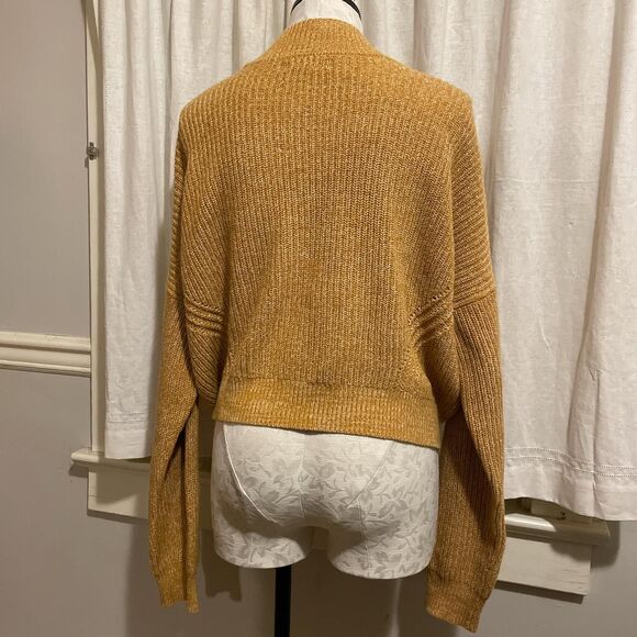 kendall and kylie yellow oversized knit sweater size medium - Picture 2 of 8